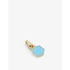 MISSOMA HEXAGONAL 18CT YELLOW GOLD-PLATED VERMEIL AND TURQUOISE CLIP-ON PENDANT,R03698724