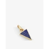 MISSOMA TRIANGLE 18CT YELLOW GOLD-PLATED VERMEIL AND LAPIS CLIP-ON PENDANT,R03698707