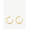 ANISSA KERMICHE WOMENS GOLD HOOPS DON'T LIE 18CT GOLD-PLATED HOOP EARRINGS,R03682294
