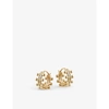 MISSOMA DOUBLE BEADED MINI 18CT YELLOW GOLD-PLATED VERMEIL STERLING SILVER HOOP EARRINGS,R03698700