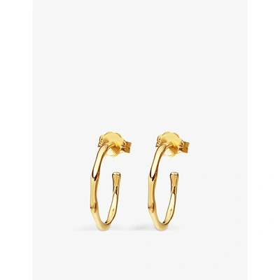 Missoma Womens Gold Small Molten 18ct Gold-plated Vermeil Sterling Silver Hoop Earrings