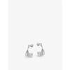 MISSOMA TEXTURE WAVE MEDIUM STERLING SILVER-PLATED HOOP EARRINGS,R03698713