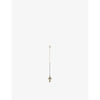 GUCCI BEE GG-EMBELLISHED GOLD-TONED BRASS, FAUX-PEARL AND CRYSTAL EARRINGS,R03669046