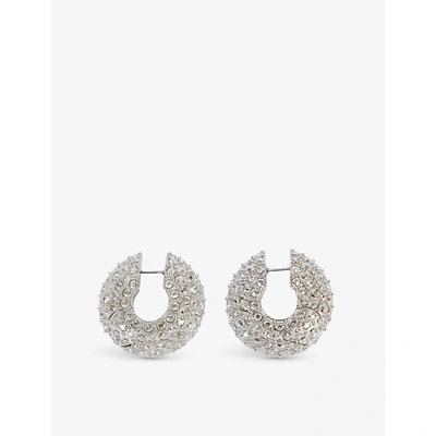 Fenty Moon Rocks Silver-plated Brass Hoop Earrings