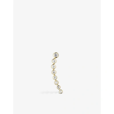 Roxanne First Diamond And 14ct Yellow-gold Crawler Earring