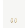Missoma Womens Pavé Claw 18ct Gold-plated Vermeil Sterling Silver And Cubic Zircona Huggie Earrings In Gold