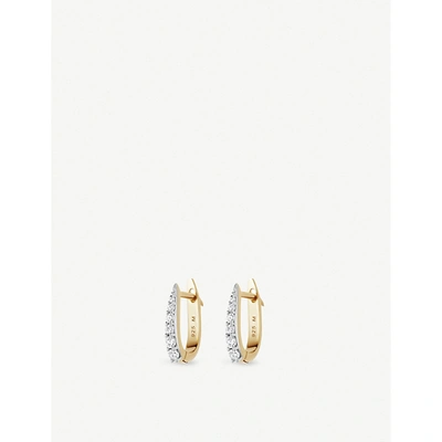 Missoma Women's Gold Pavé Claw 18ct Gold-plated Vermeil Sterling Silver And Cubic Zircona Huggie Ear