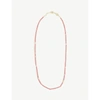 Anni Lu Sun Stalker Gold-plated, Glass And Howlite Bead Necklace In Sangria