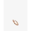 SHAUN LEANE WOMENS ROSE GOLD VERMEIL OPEN ROSE GOLD-PLATED VERMEIL SILVER AND 0.12CT DIAMOND RING M,R03711208