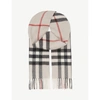 BURBERRY BURBERRY LADIES BEIGE AND BLACK CASHMERE CHECK GIANT SCARF,R03712526