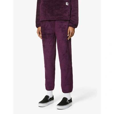 Carhartt Straight-leg Velvet Trousers In Purple