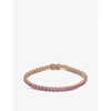 ROXANNE FIRST CHUNKY TENNIS PINK SAPPHIRE AND 14CT ROSE-GOLD BRACELET,R03711733