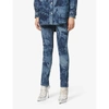 MOSCHINO TOILE DE JOUY HIGH-RISE SKINNY STRETCH-DENIM JEANS,R03647536