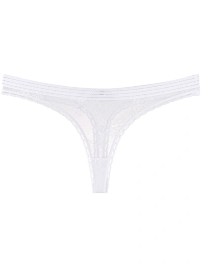 Stella Mccartney Lace Thong In White