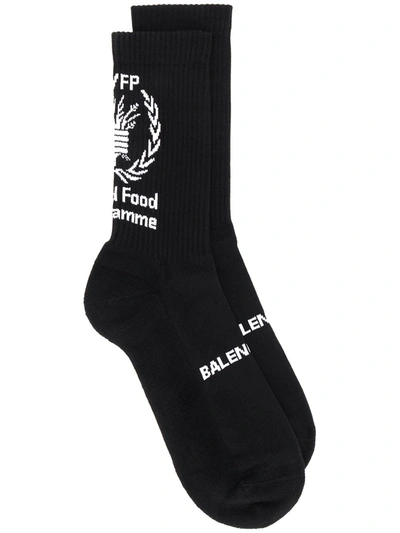 Balenciaga World Food Programme Socks In Black