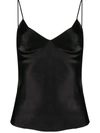Gilda & Pearl Sophia Silk Cami Top In Black