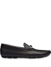 PRADA LOGO PLAQUE LOAFERS