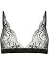 Fleur Of England Signature Boudoir Lace Soft-cup Bra In Black
