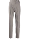 Mark Kenly Domino Tan High-waisted Trousers In Neutrals