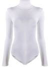 Wolford Colorada Roll-neck Bodysuit In White