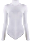 Wolford Colorado Turtleneck Long-sleeve Bodysuit In White