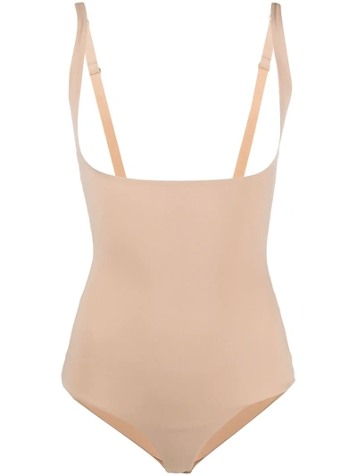 Wolford Mat De Luxe Fitted Bodysuit In Neutrals