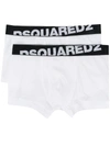 Dsquared2 Logo-waistband Pack Of Two Boxer Shorts In White