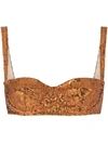 Dolce & Gabbana Sequin-embellished Balcony Bra In Orange