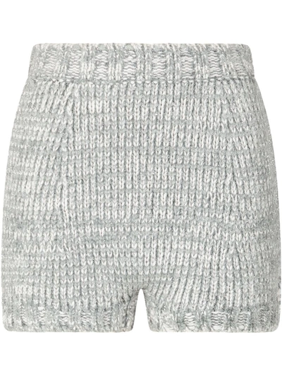 Dolce & Gabbana Knitted Cashmere-blend Shorts In Grey