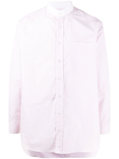 Mackintosh Mandarin-collar Buttoned Shirt In Pink