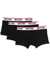 Moschino Logo Waistband Boxers Set In Black