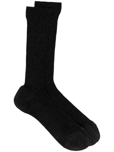 Missoni Metallic-threaded Socks In Black