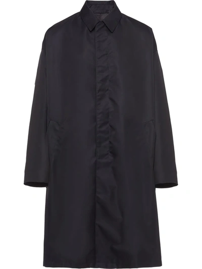 Prada Re-nylon Raincoat In Black