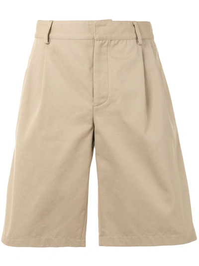 Tod's Concealed-front Chino Shorts In Brown