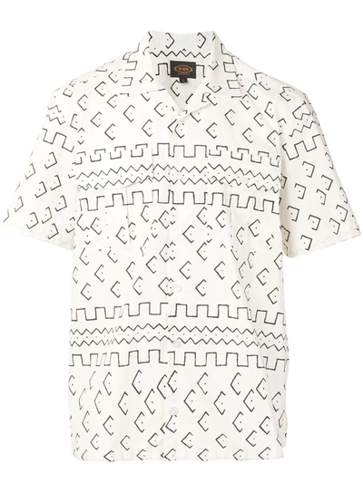 Tod's Printed Cotton Shirt In Black