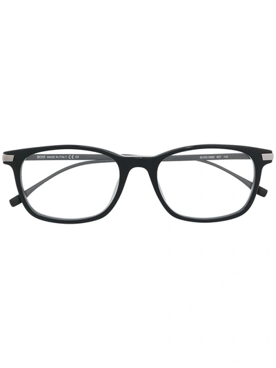 Hugo Boss Rectangle-frame Glasses In Black