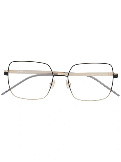 Hugo Boss Oversize-frame Glasses In Gold