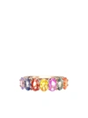 Pragnell 18kt Rose Gold Sapphire Rainbow Fancy Cocktail Ring In Gold