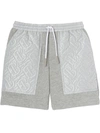 BURBERRY MONOGRAM-QUILTED TRACK SHORTS