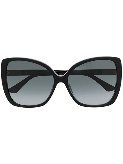 Jimmy Choo Becky Cat-eye Sunglasses In Black