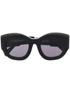 Kuboraum Oversized Square Acetate Sunglasses In Black