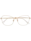 Jimmy Choo Cat-eye Framed Glasses In Gold
