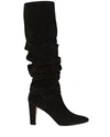 MANOLO BLAHNIK SHUSHANHI SLOUCH SUEDE KNEE-HIGH BOOTS,060059207416