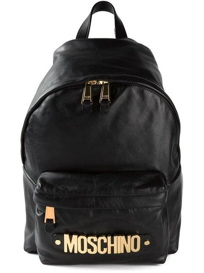 Moschino Trompe L'oeil Backpack Illusion Clutch In Black