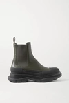 ALEXANDER MCQUEEN LEATHER EXAGGERATED-SOLE CHELSEA BOOTS