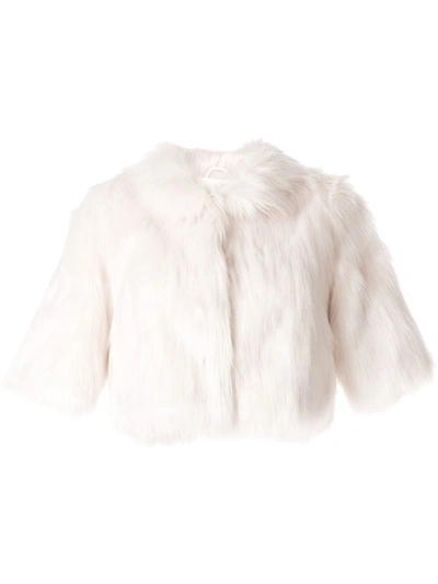 Unreal Fur Desire Faux-fur Cropped Jacket In White