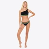 Peixoto Zoni Ribbed Bikini Bottom In Black/multi
