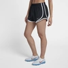 Nike Women's Dri-fit Solid Tempo Running Shorts In Black/black/white