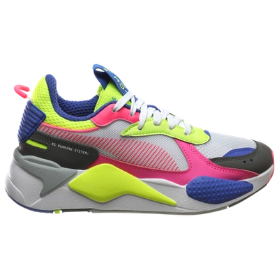 Puma Rs-x In White/fluo Pink/yellow Alert