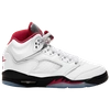 Jordan Air  5 Retro Sneakers In True White/fire Red/black
